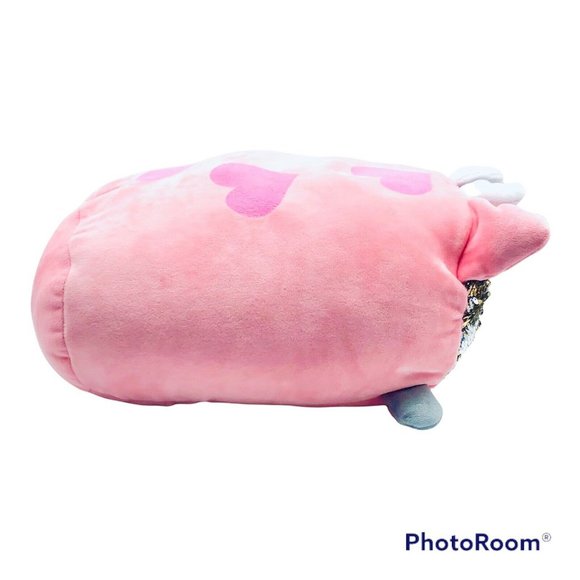 Moosh Moosh  DOE THE DEER Sequin Faced Plush Stuffed Pillow Animal Toy 6"x8"x11" - Picture 6 of 11